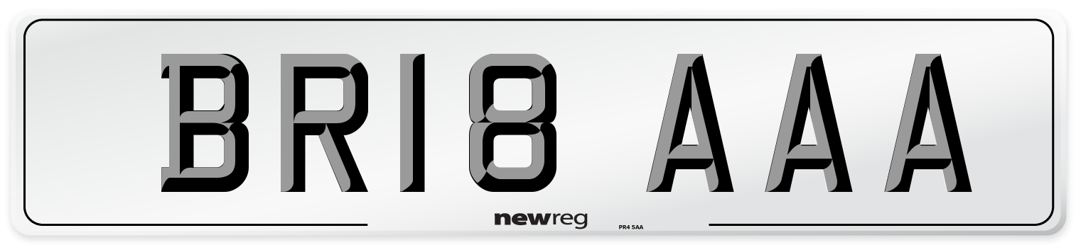 BR18 AAA Number Plate from New Reg